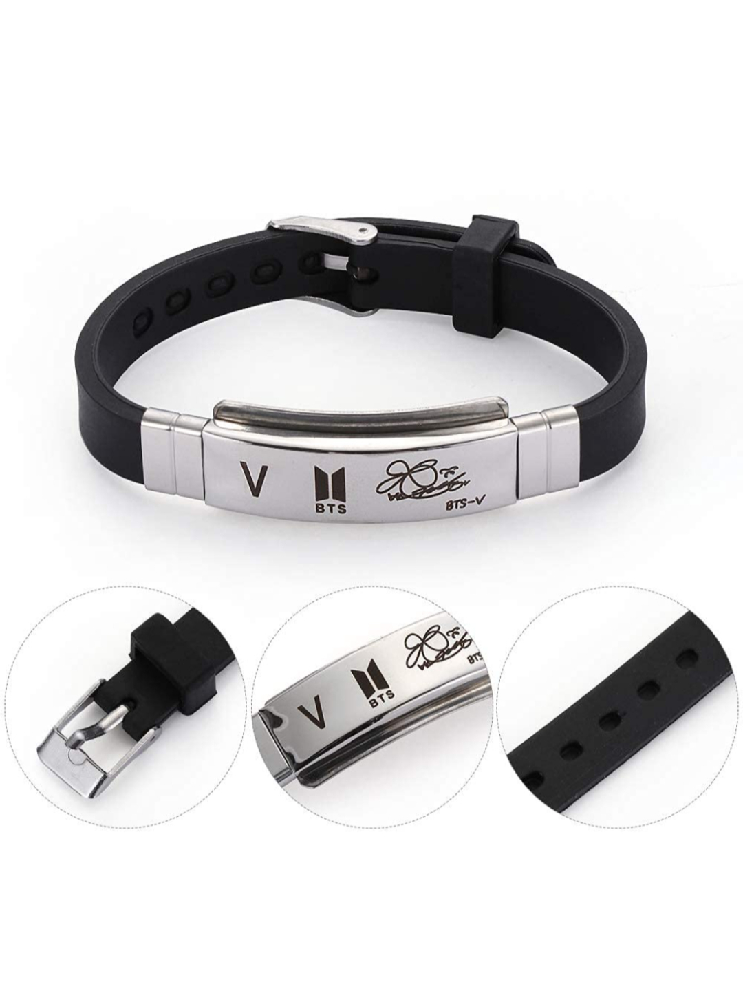 YouBella Jewellery Stylish Celebrity Wear Handmade Bracelet for Men and Boys (Black)