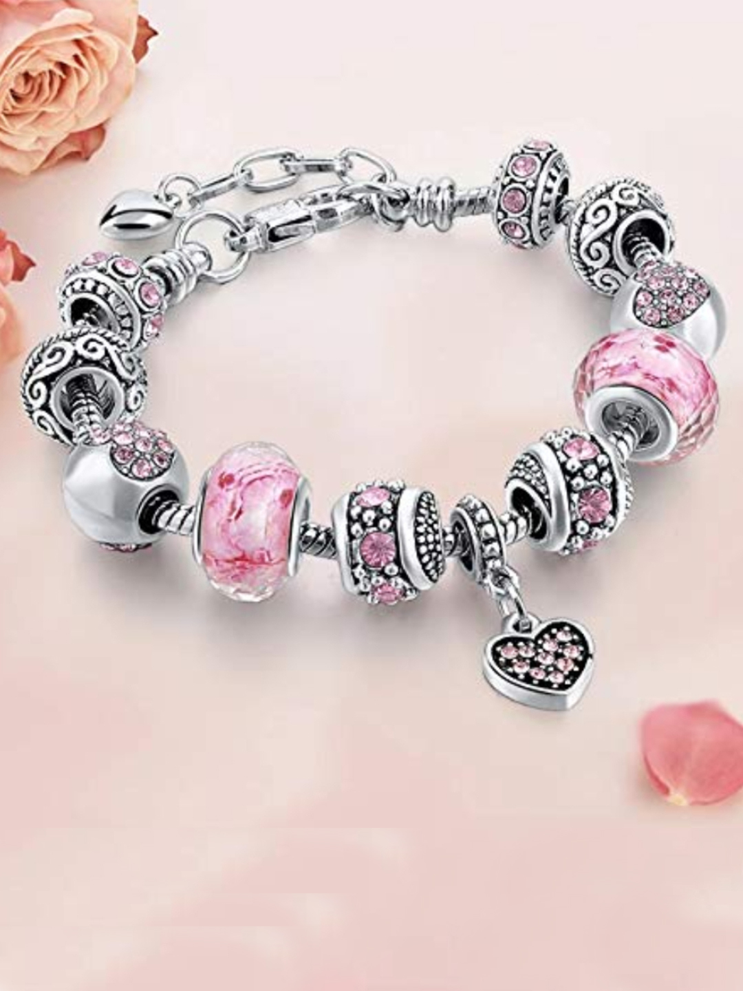 YouBella Jewellery Silver Plated Bracelet Combo for Girls and Women