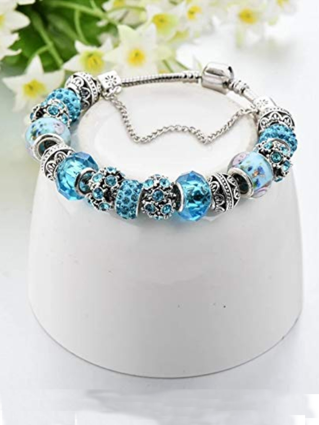 YouBella Jewellery Silver Plated Bracelet Combo for Girls and Women
