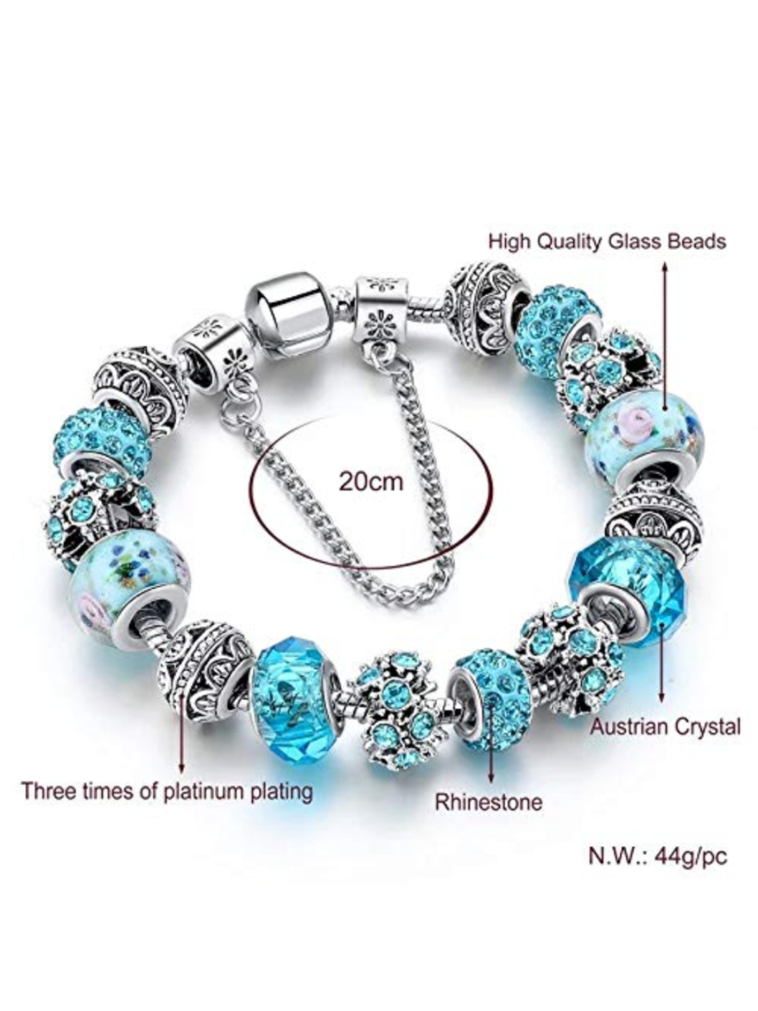 YouBella Jewellery Silver Plated Bracelet Combo for Girls and Women