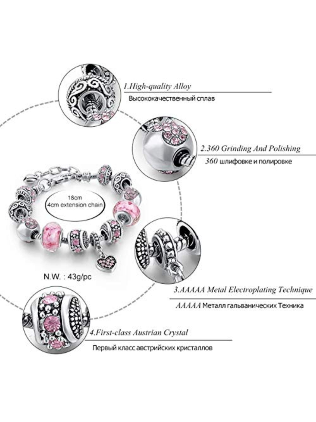 YouBella Jewellery Silver Plated Bracelet Combo for Girls and Women