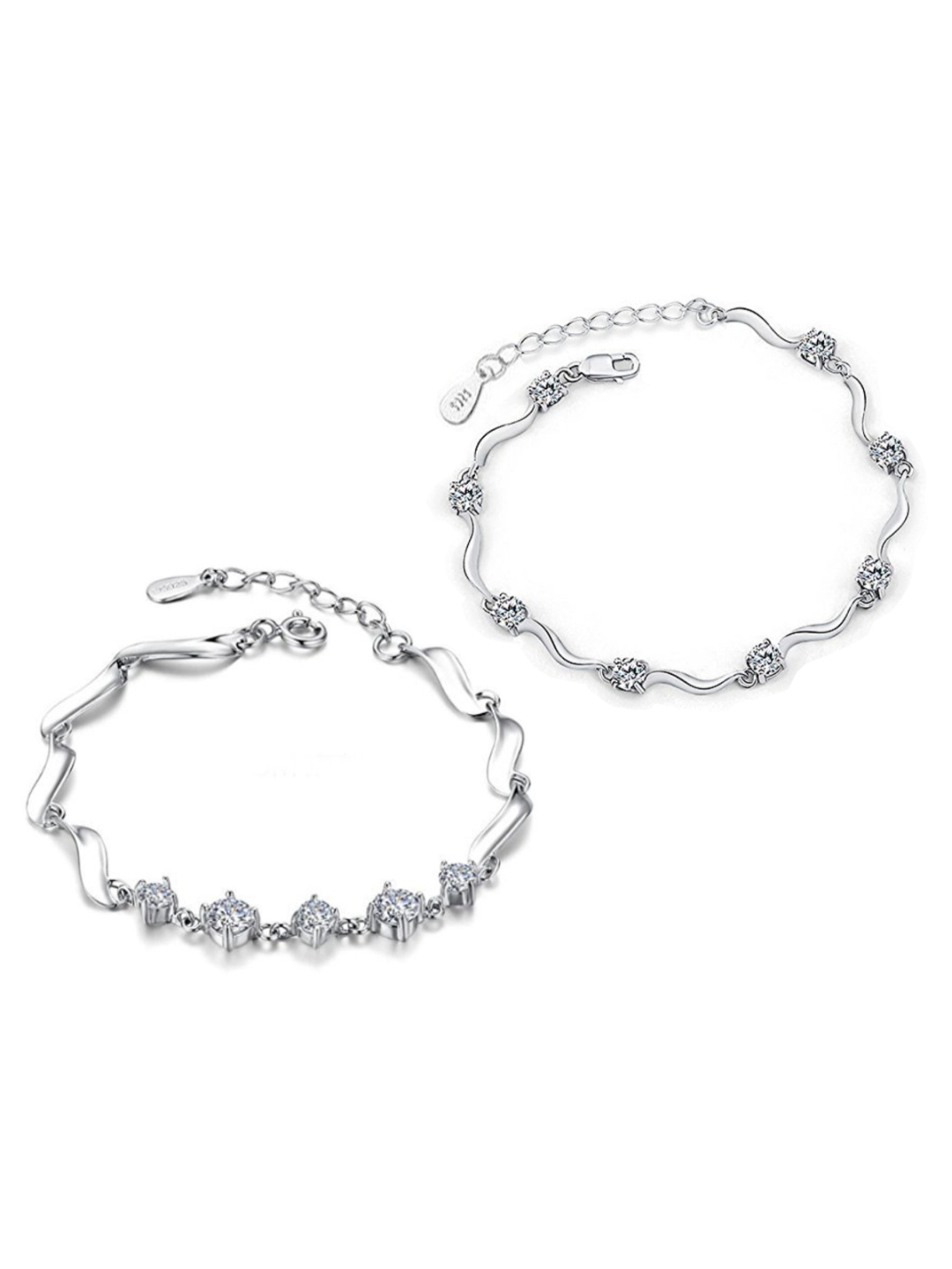 YouBella Jewellery Silver Plated  Bracelet Combo for Girls and Women