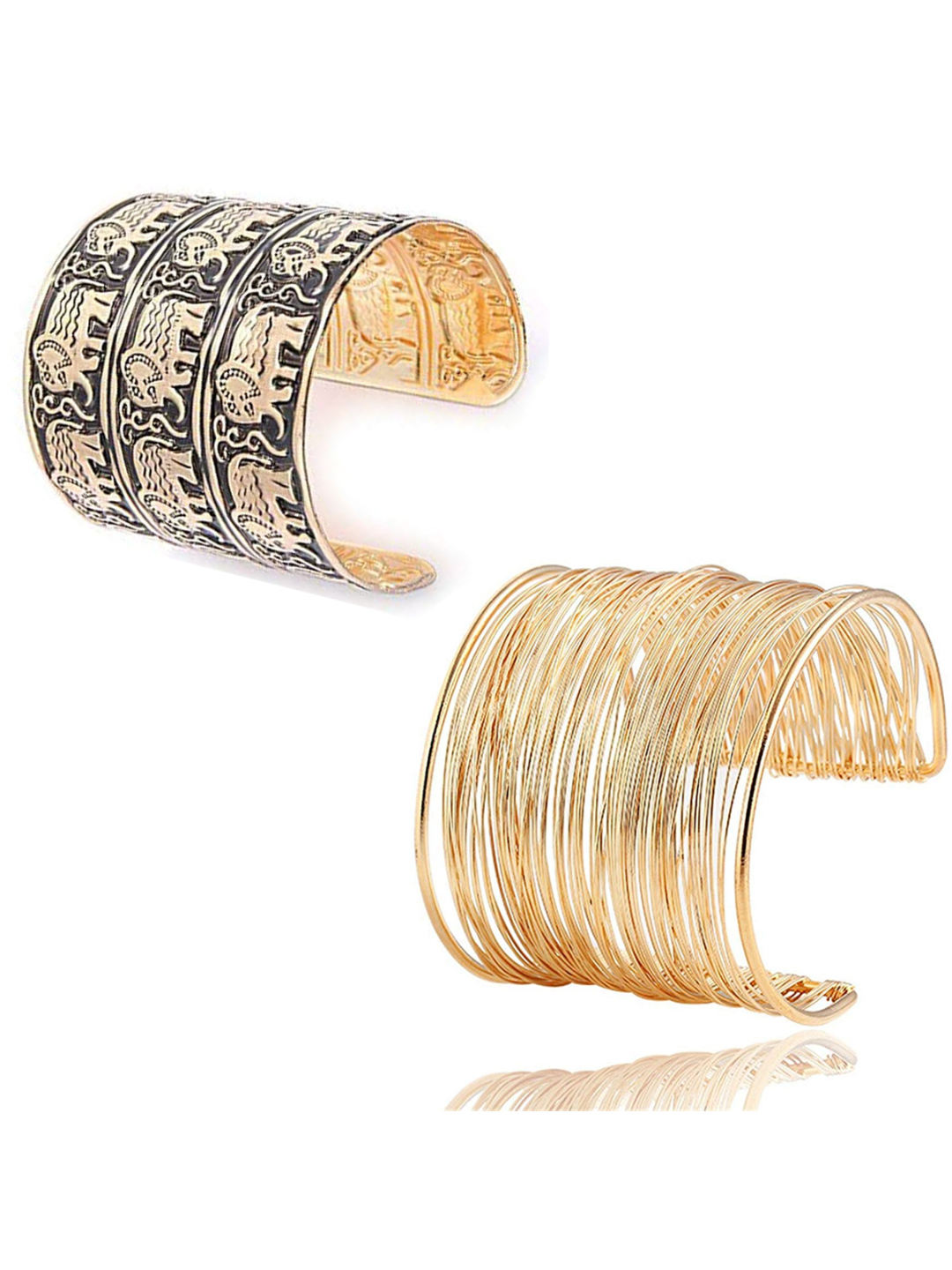 YouBella Jewellery Gold Plated Cuff Bracelet Combo for Girls and Women
