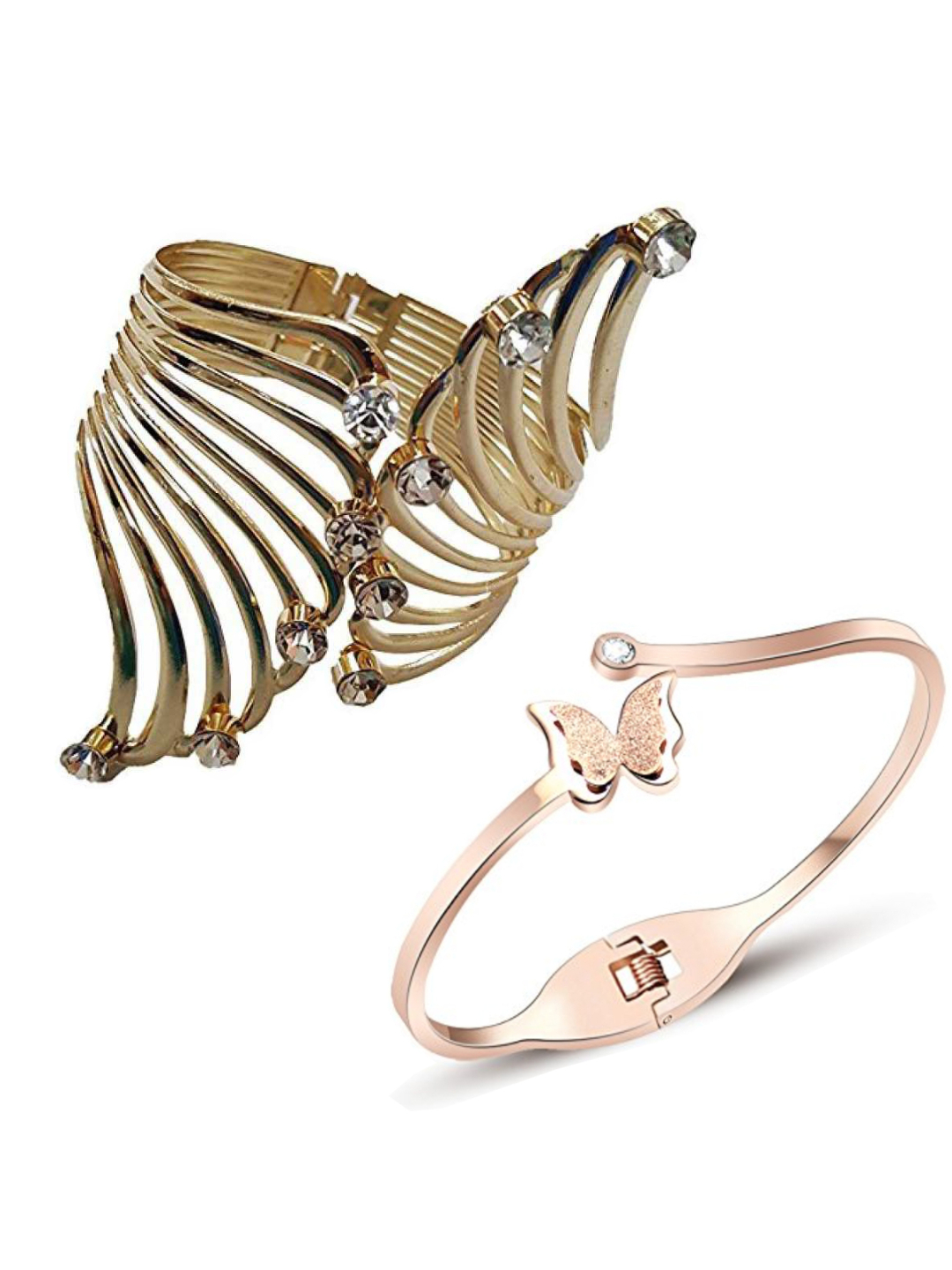 YouBella Jewellery Gold Plated Bracelet Combo for Girls and Women