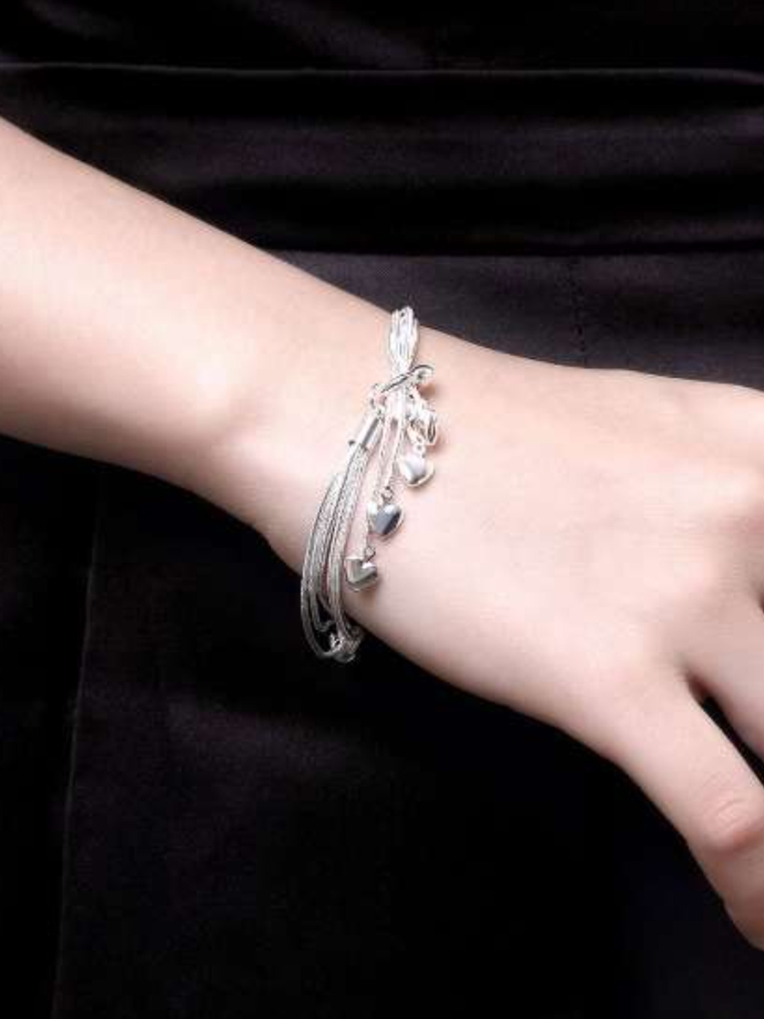 YouBella Jewellery Silver Plated  Bracelet Combo for Girls and Women