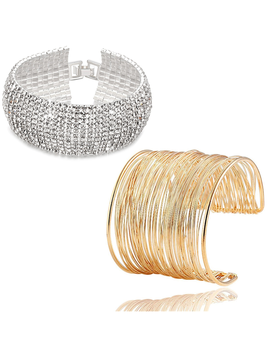 YouBella Jewellery Gold & Silver Plated Bracelet Combo for Girls and Women