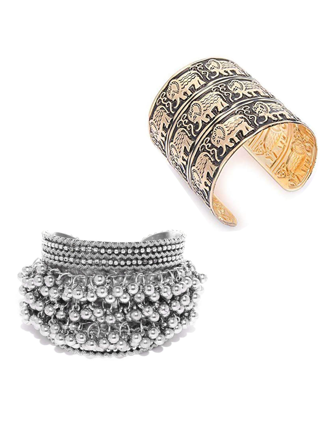 YouBella Jewellery Gold & Silver Plated Bracelet Combo for Girls and Women