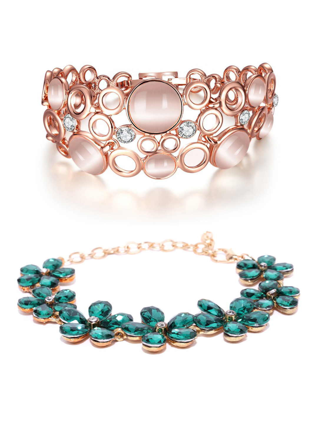 YouBella Jewellery Gold Plated combo Bracelets for Girls and Women
