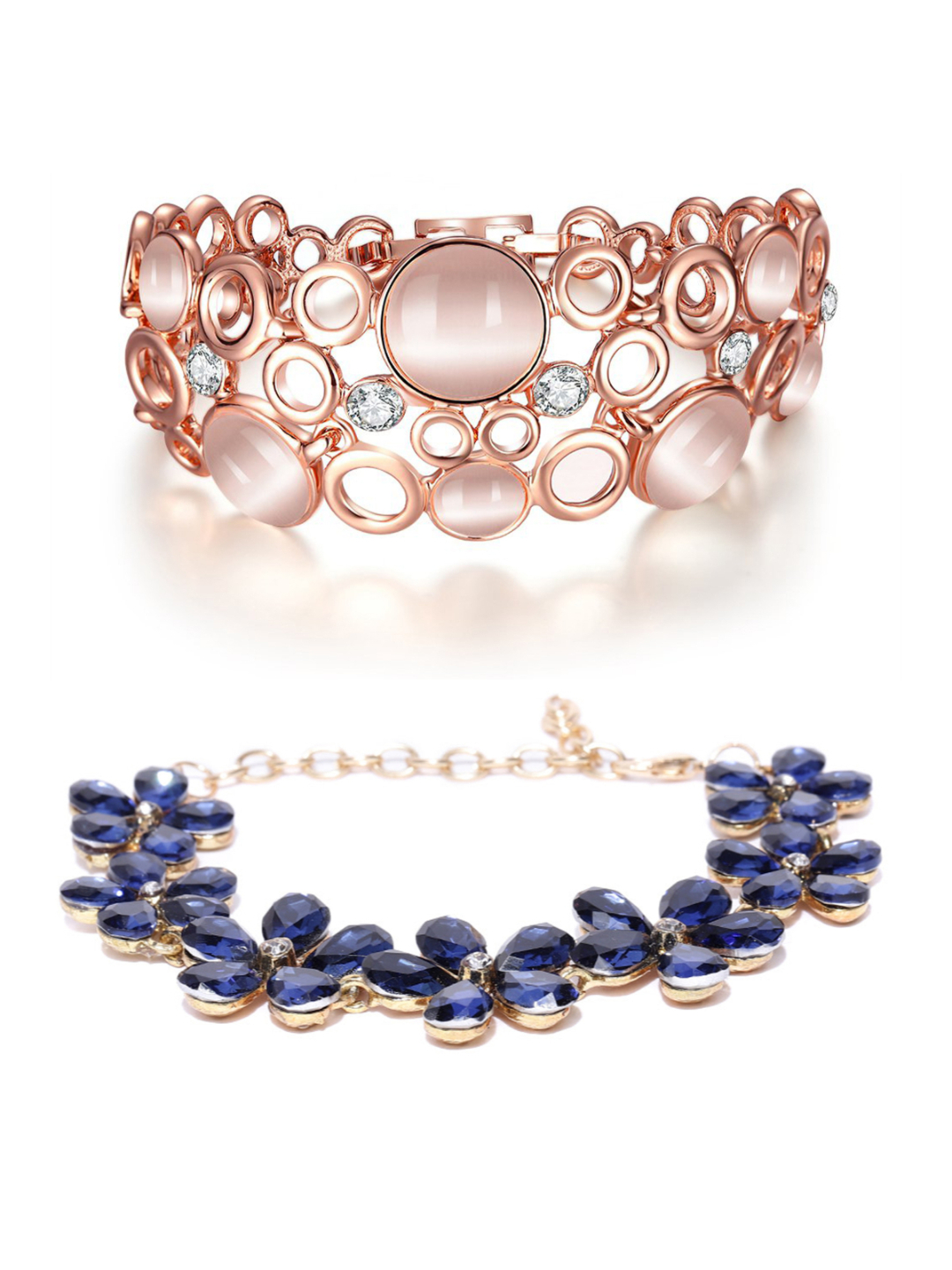 YouBella Jewellery Gold Plated combo Bracelets for Girls and Women