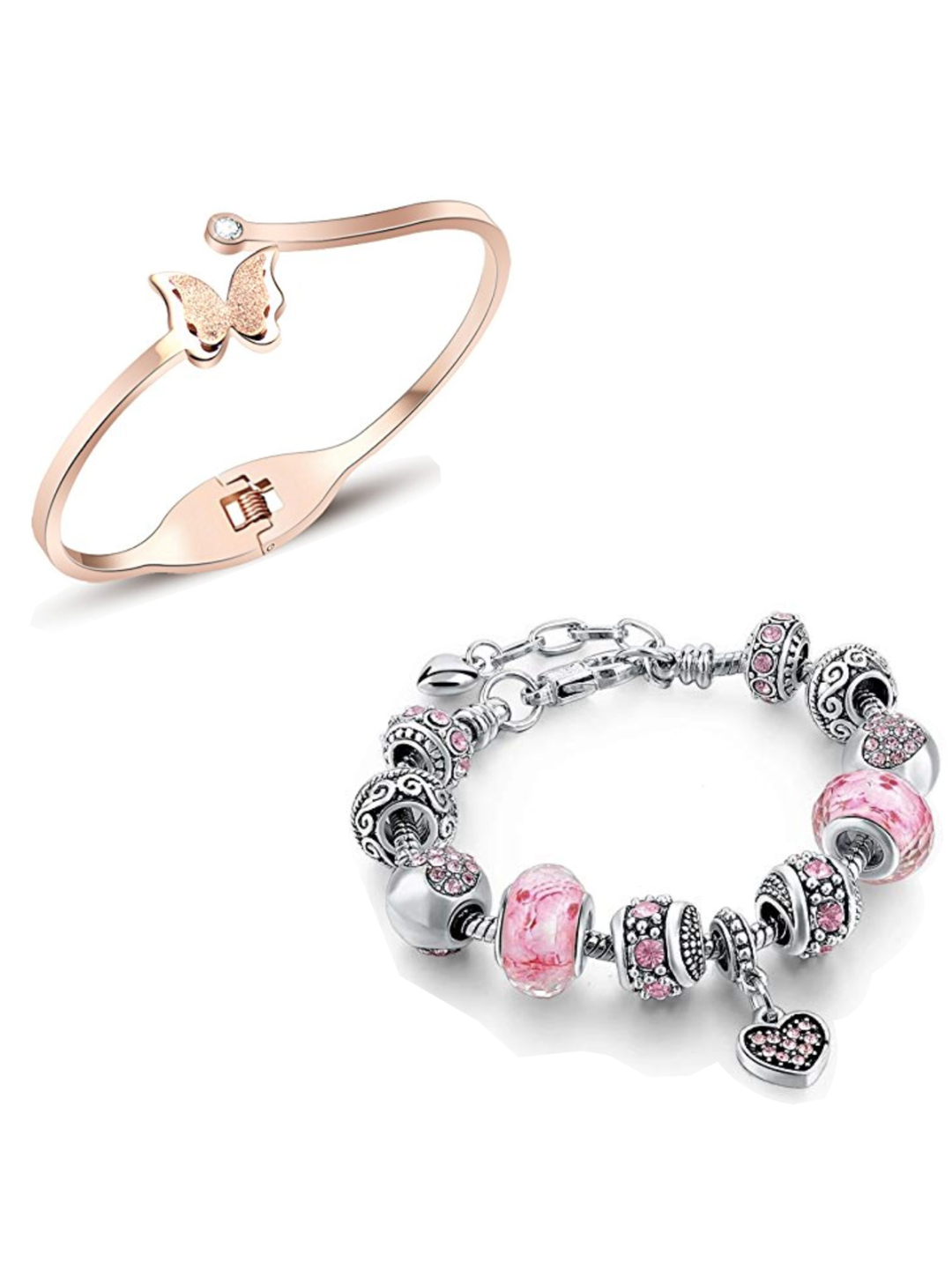 YouBella Jewellery Gold & Silver Plated Bracelet Combo for Girls and Women