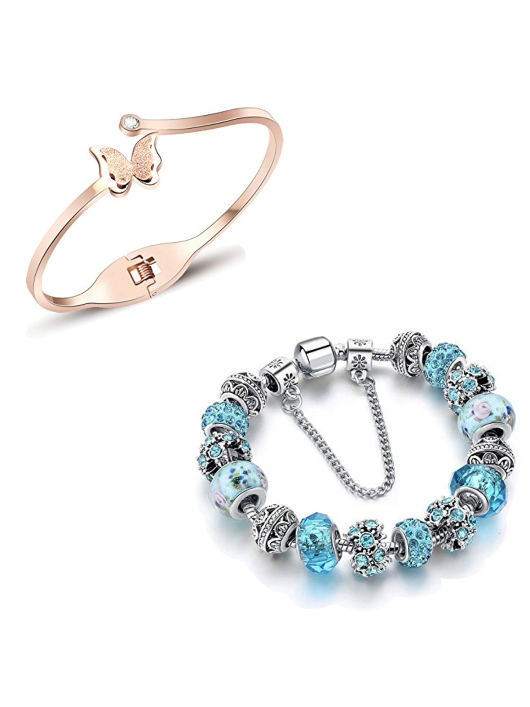 YouBella Jewellery Gold & Silver Plated Bracelet Combo for Girls and Women
