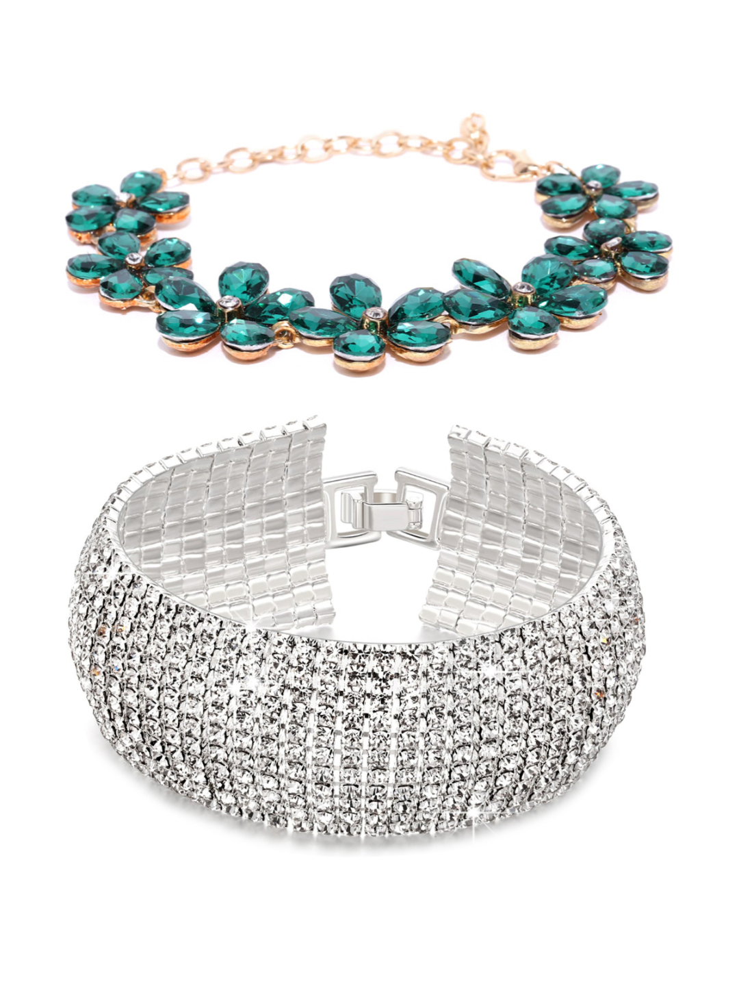 YouBella Jewellery Gold & Silver Plated Bracelet Combo for Girls and Women