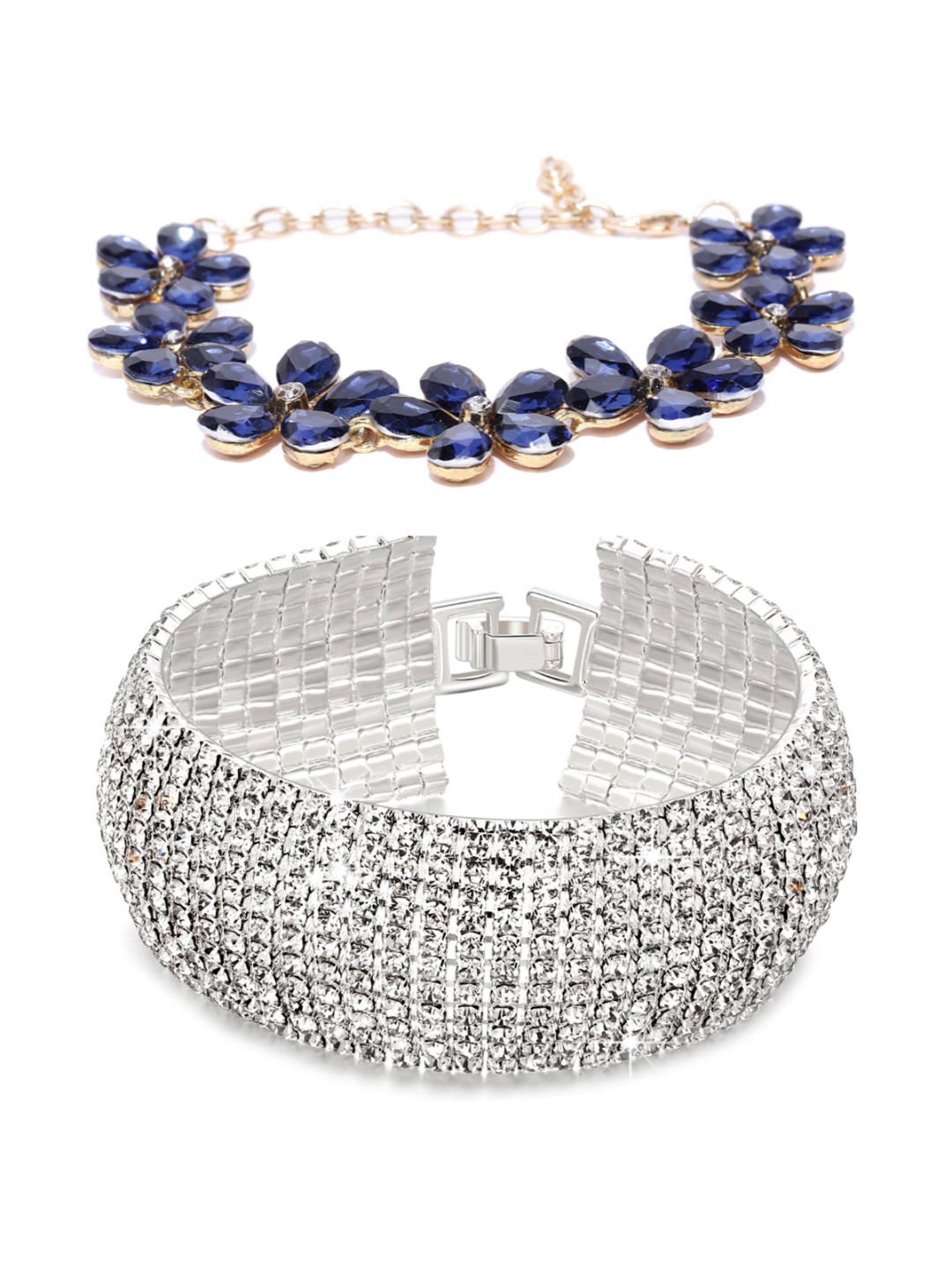YouBella Jewellery Gold & Silver Plated Bracelet Combo for Girls and Women