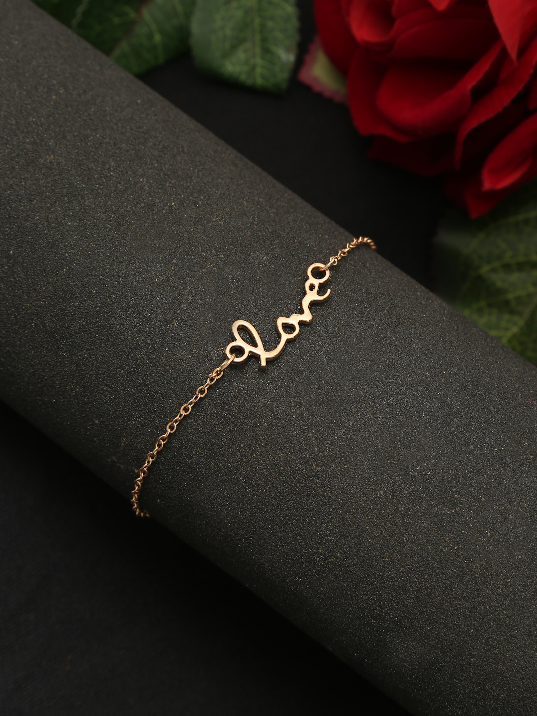 YouBella Jewellery Stylish Gold Plated Love Bracelet for Girls and Women