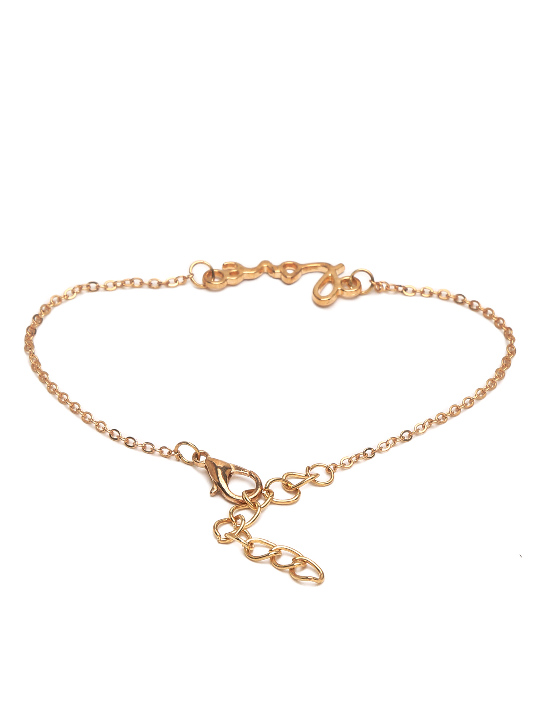 YouBella Jewellery Stylish Gold Plated Love Bracelet for Girls and Women