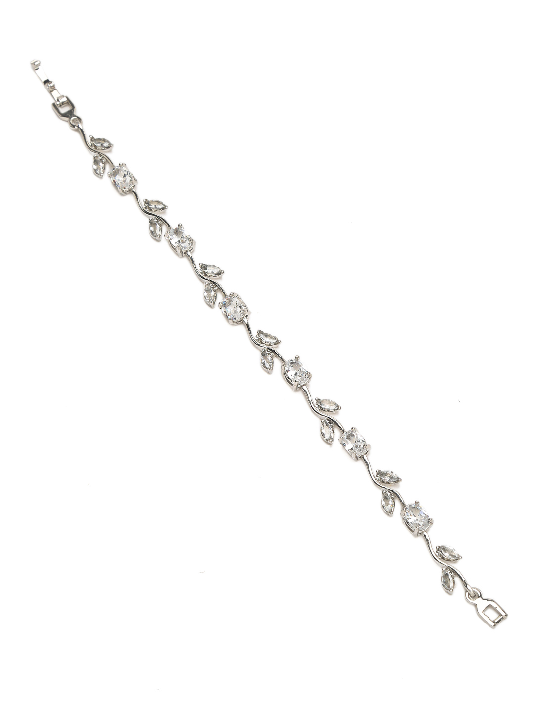 YouBella Jewellery Stylish Silver Plated Leaf Style Bracelet for Girls and Women