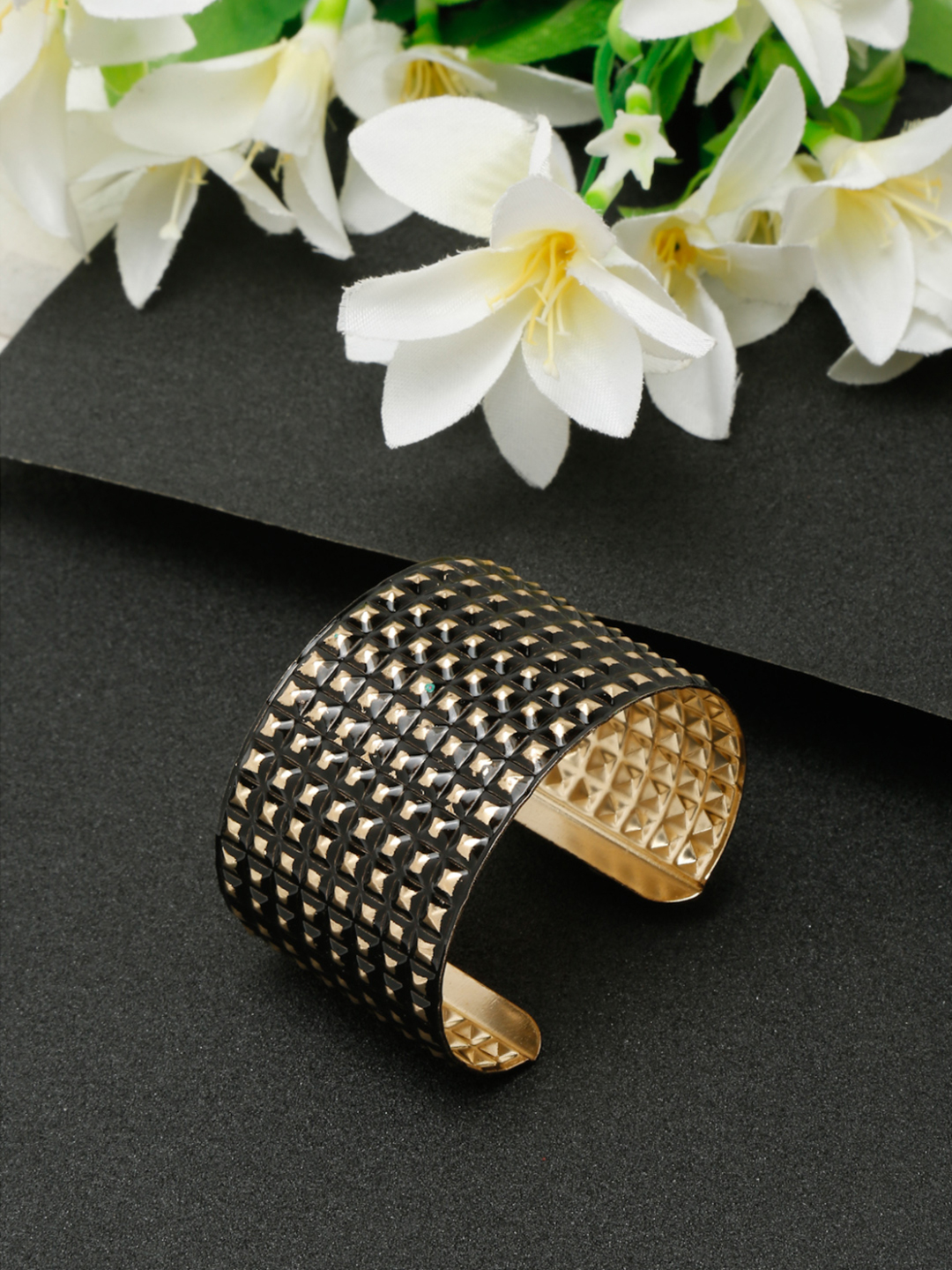 YouBella Jewellery Gold Plated Cuff Bracelet Bangle for Girls and Women (Style 2)
