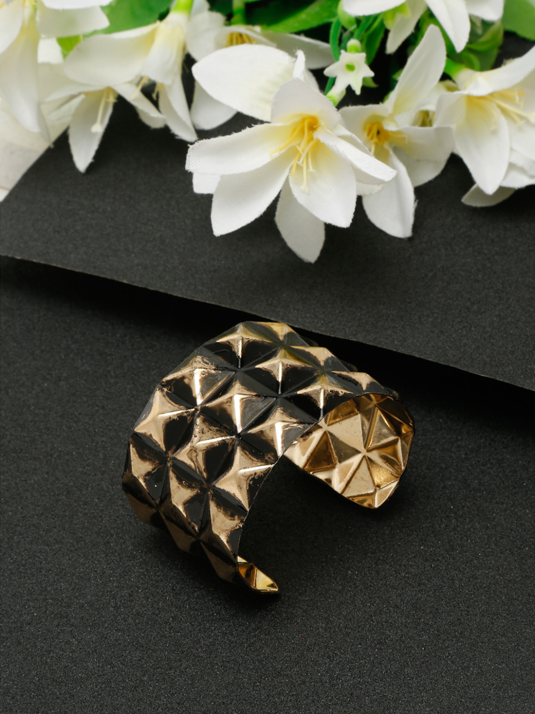 YouBella Jewellery Gold Plated Cuff Bracelet Bangle for Girls and Women (Style 3)