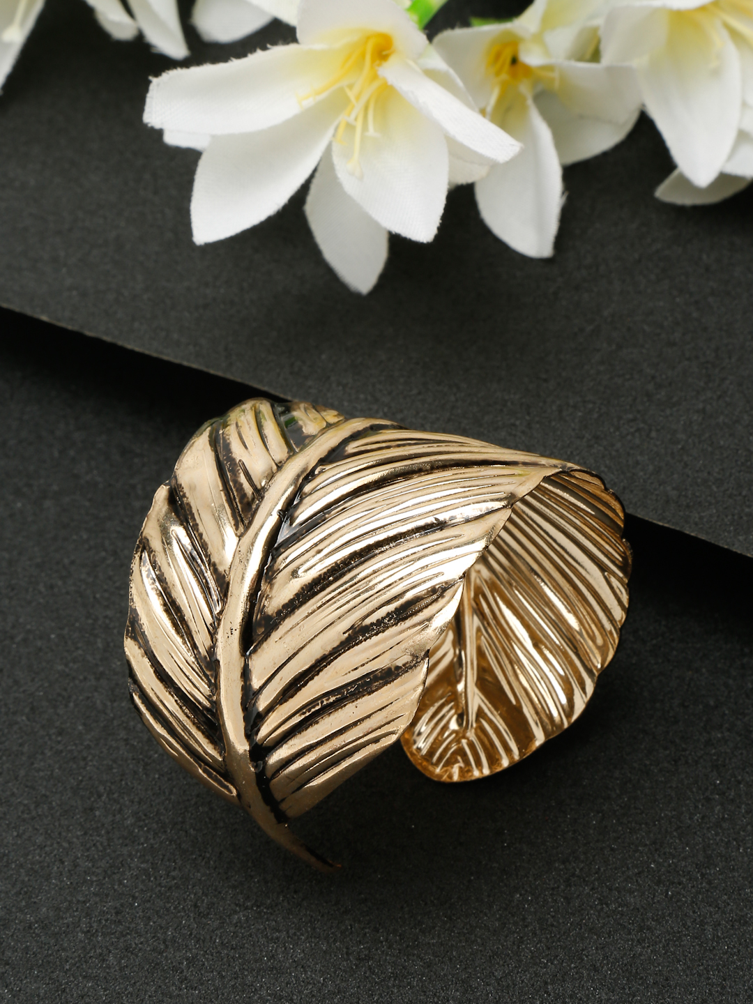 YouBella Jewellery Gold Plated Cuff Bracelet Bangle for Girls and Women (Style 4)