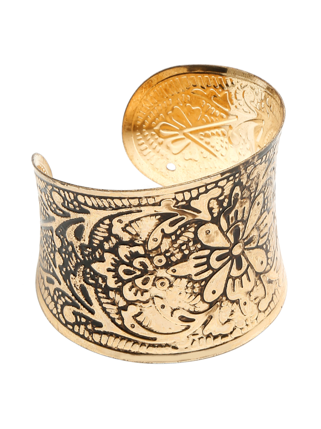 YouBella Jewellery Gold Plated Cuff Bracelet Bangle for Girls and Women (Style 6)