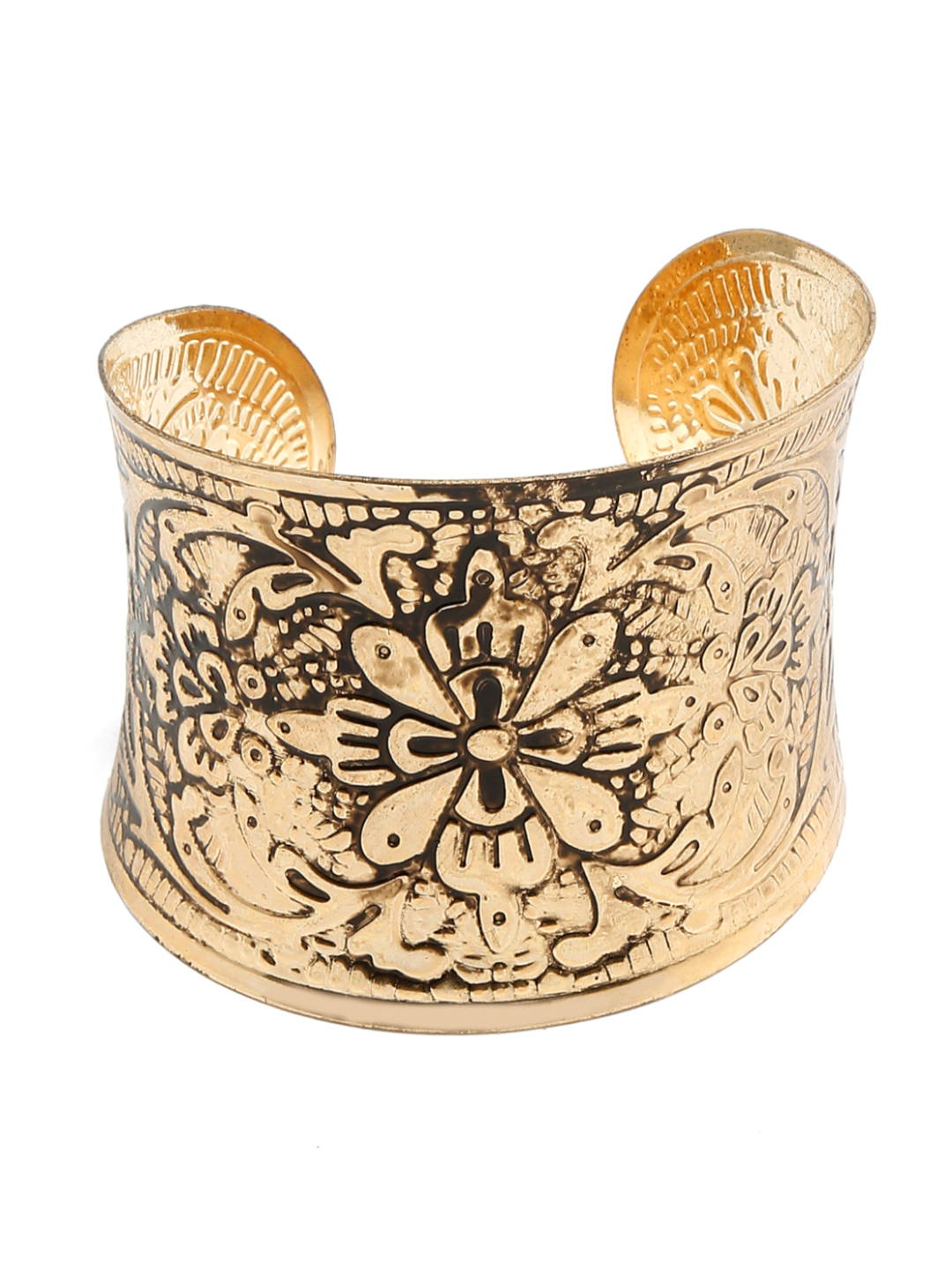 YouBella Jewellery Gold Plated Cuff Bracelet Bangle for Girls and Women (Style 6)