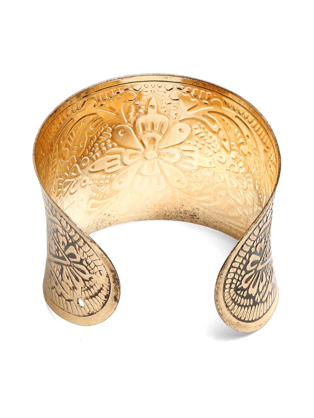 YouBella Jewellery Gold Plated Cuff Bracelet Bangle for Girls and Women (Style 6)