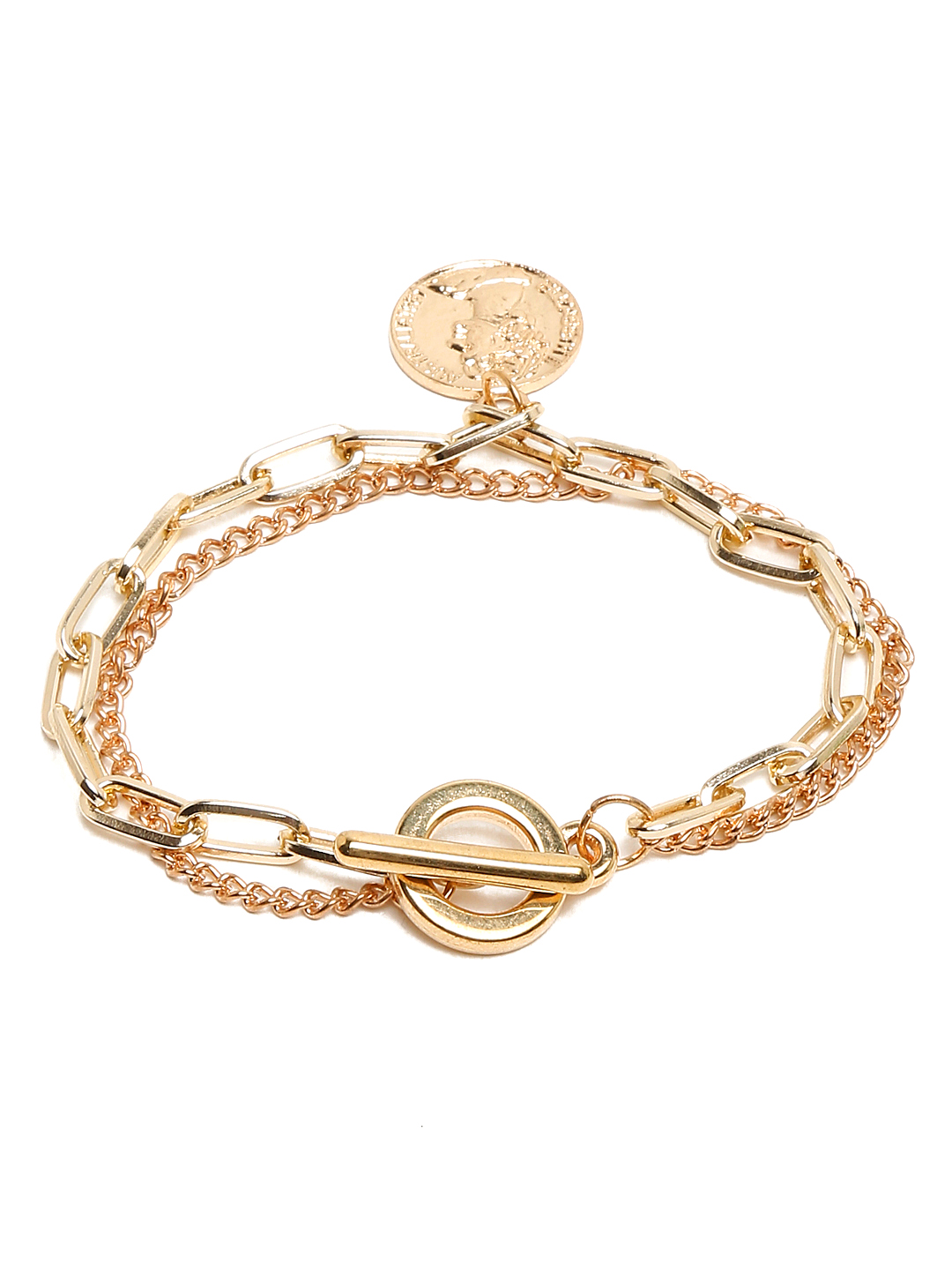 YouBella Jewellery Silver Plated Charm Bracelet Bangle for Girls and Women (Style 2)