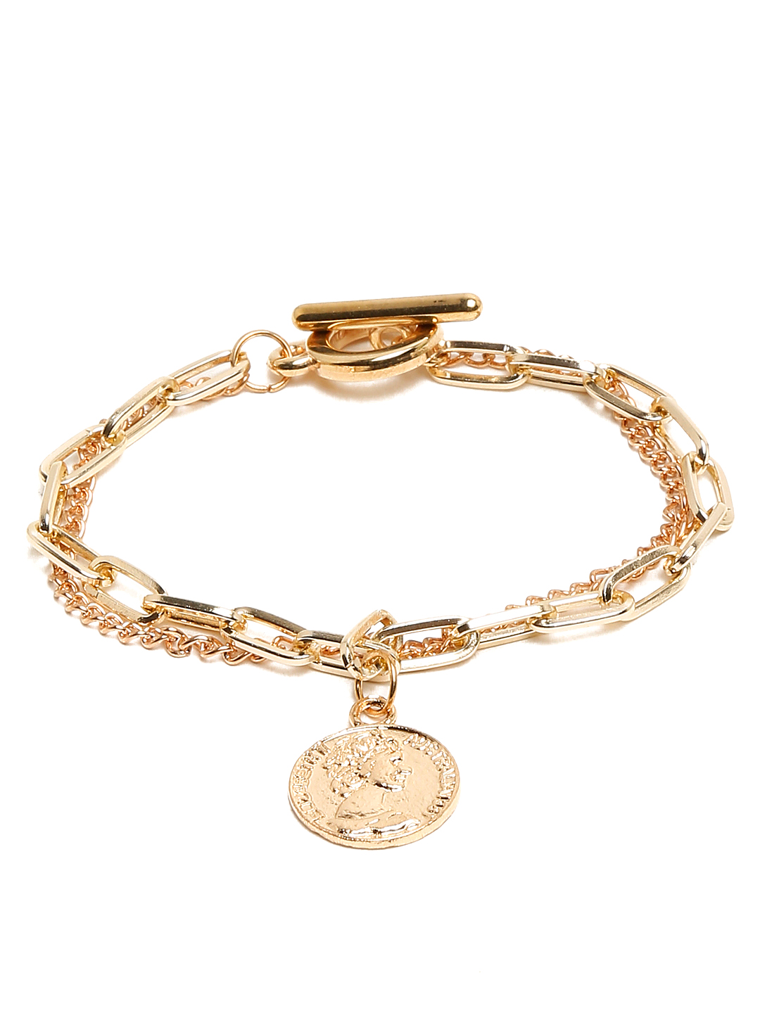 YouBella Jewellery Silver Plated Charm Bracelet Bangle for Girls and Women (Style 2)
