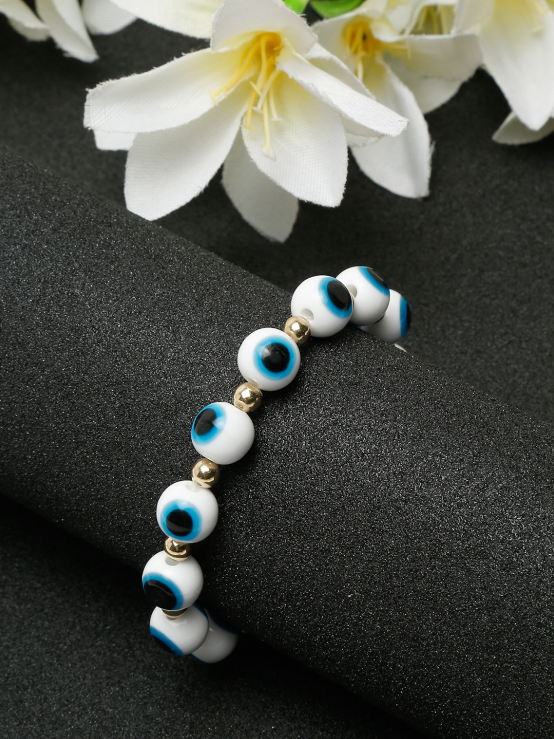 YouBella Jewellery Evil Eye unisex Bracelet Bangle for Girls/Boys and Women/Men (YBBN_91930) (White)