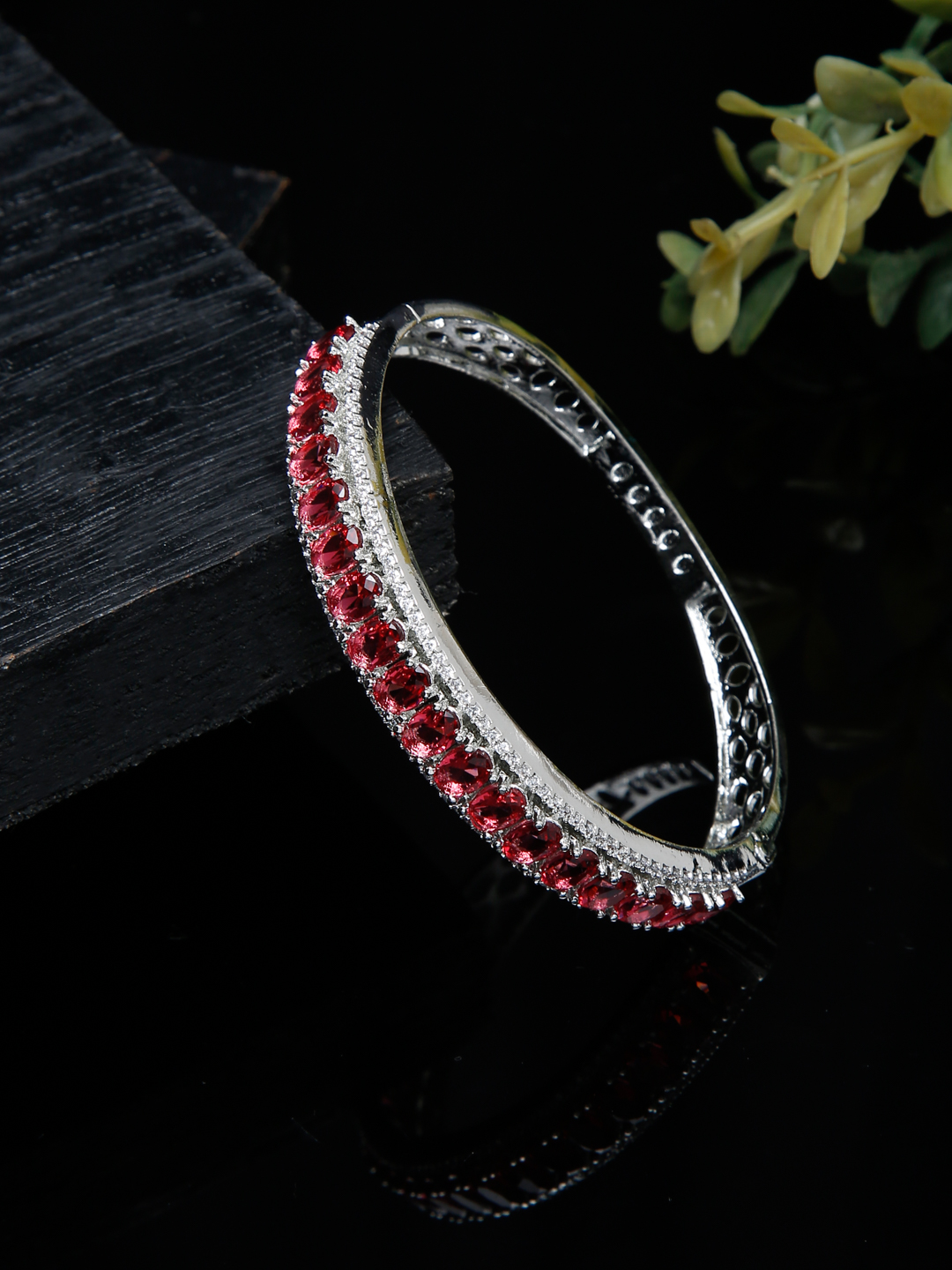 YouBella Jewellery Celebrity Inspired Silver Plated American Diamond Bracelet for Girls and Women