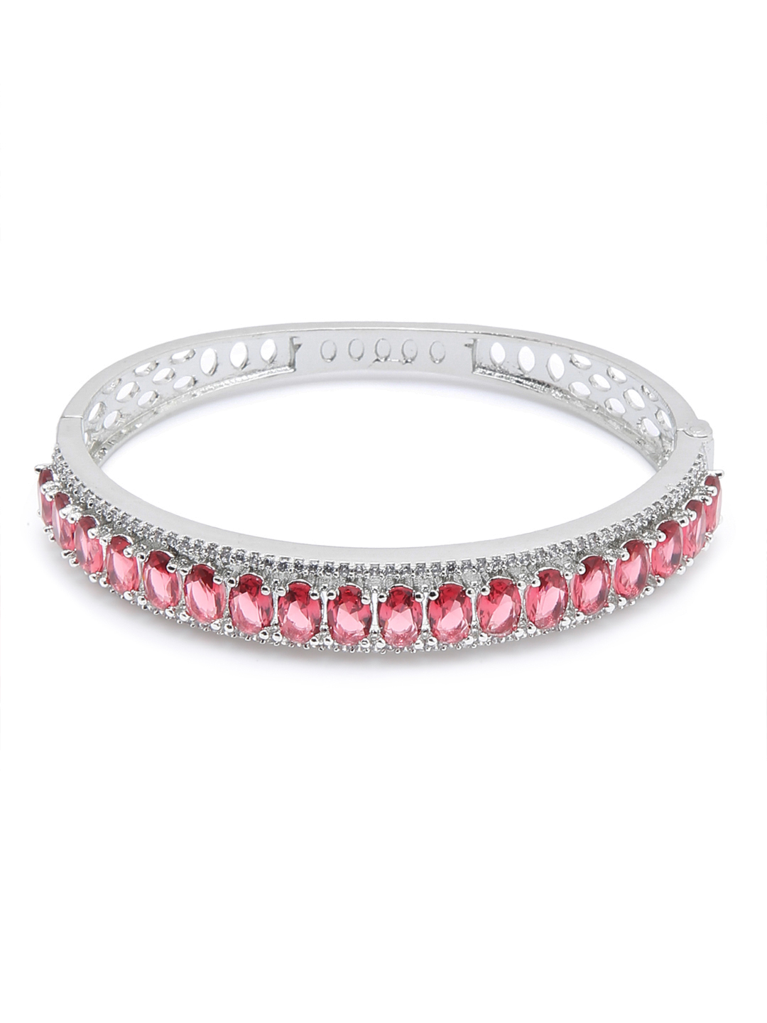 YouBella Jewellery Celebrity Inspired Silver Plated American Diamond Bracelet for Girls and Women