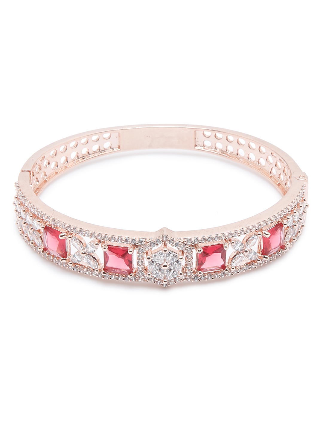 YouBella Jewellery Celebrity Inspired Gold Plated American Diamond Bracelet for Girls and Women