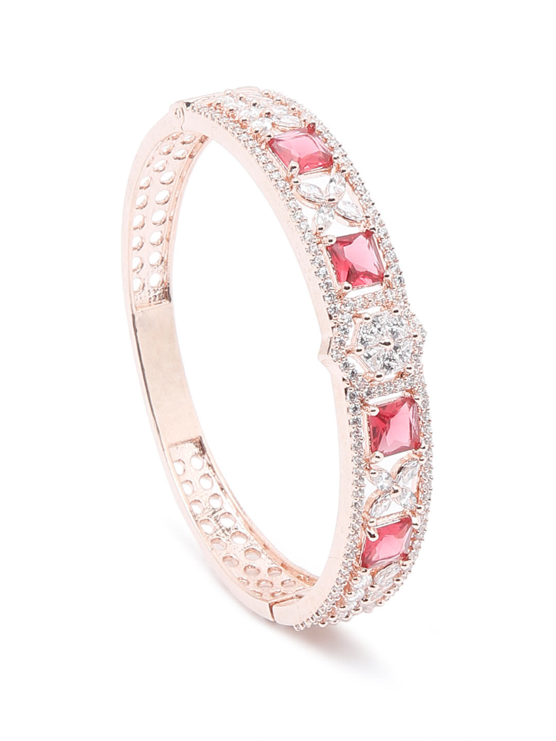 YouBella Jewellery Celebrity Inspired Gold Plated American Diamond Bracelet for Girls and Women