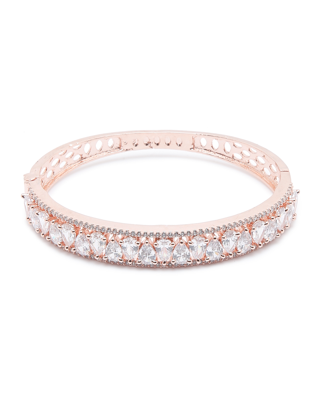 YouBella Jewellery Celebrity Inspired Gold Plated American Diamond Bracelet for Girls and Women