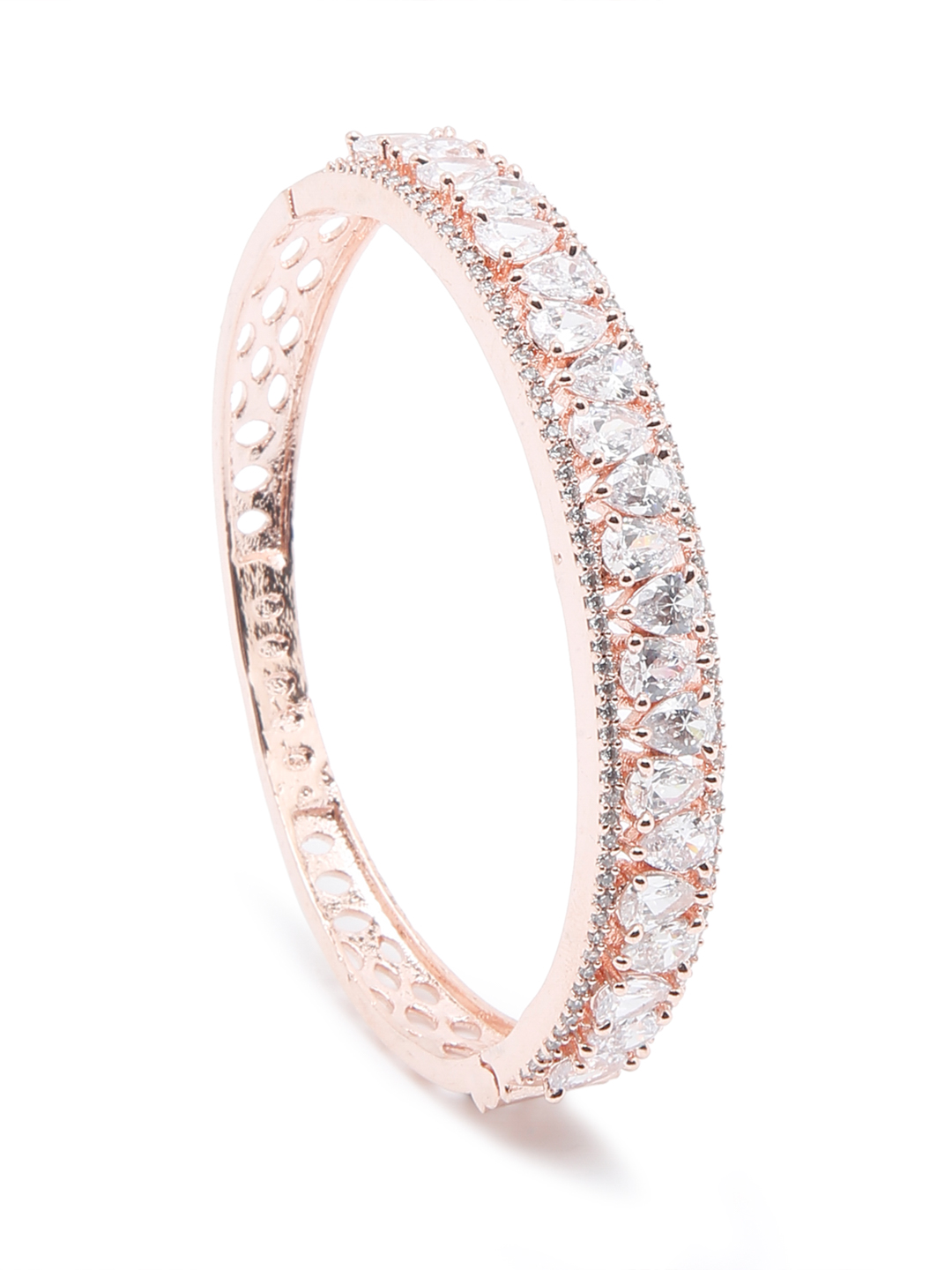 YouBella Jewellery Celebrity Inspired Gold Plated American Diamond Bracelet for Girls and Women