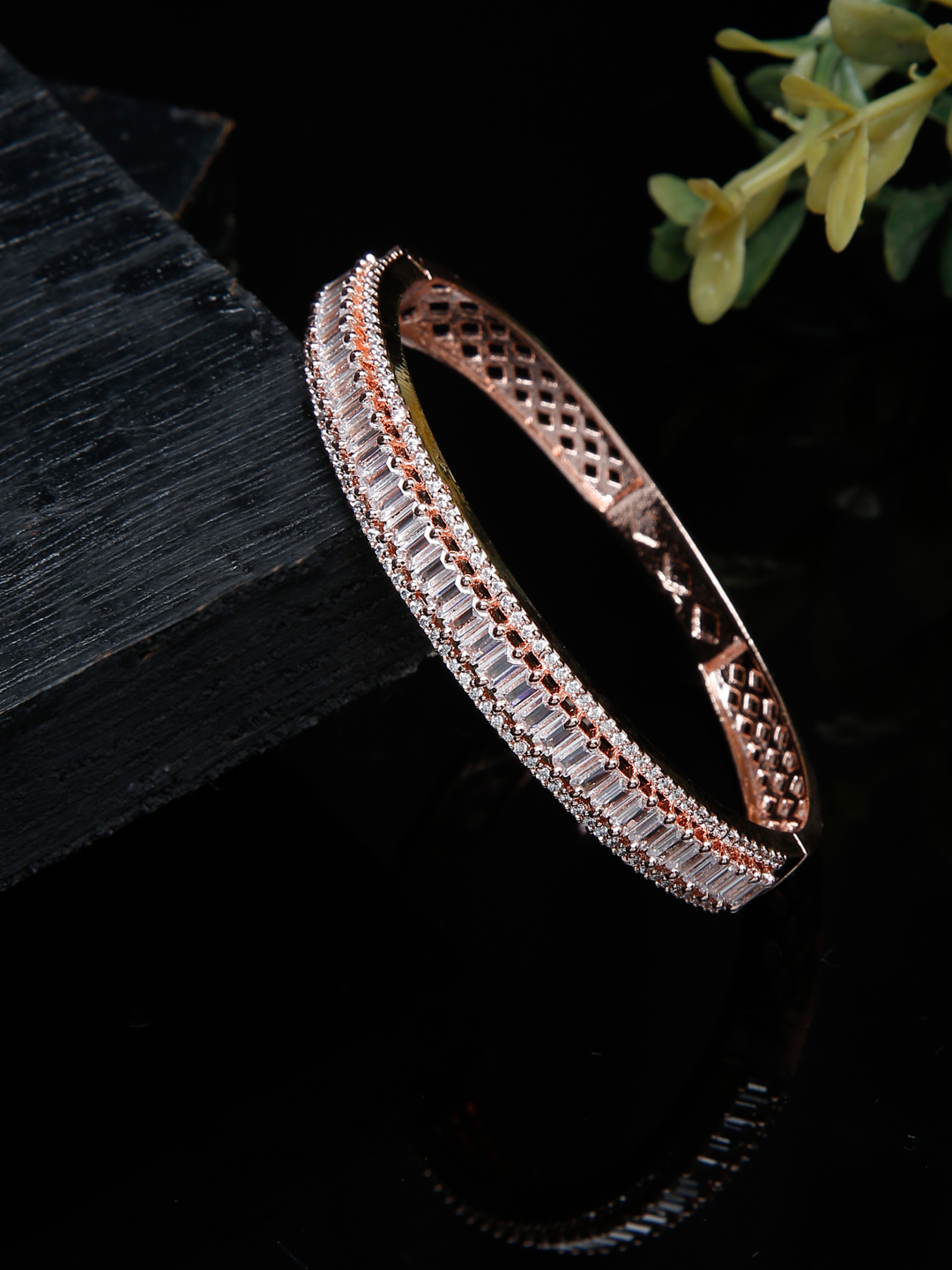 YouBella Jewellery Celebrity Inspired Gold Plated American Diamond Bracelet for Girls and Women