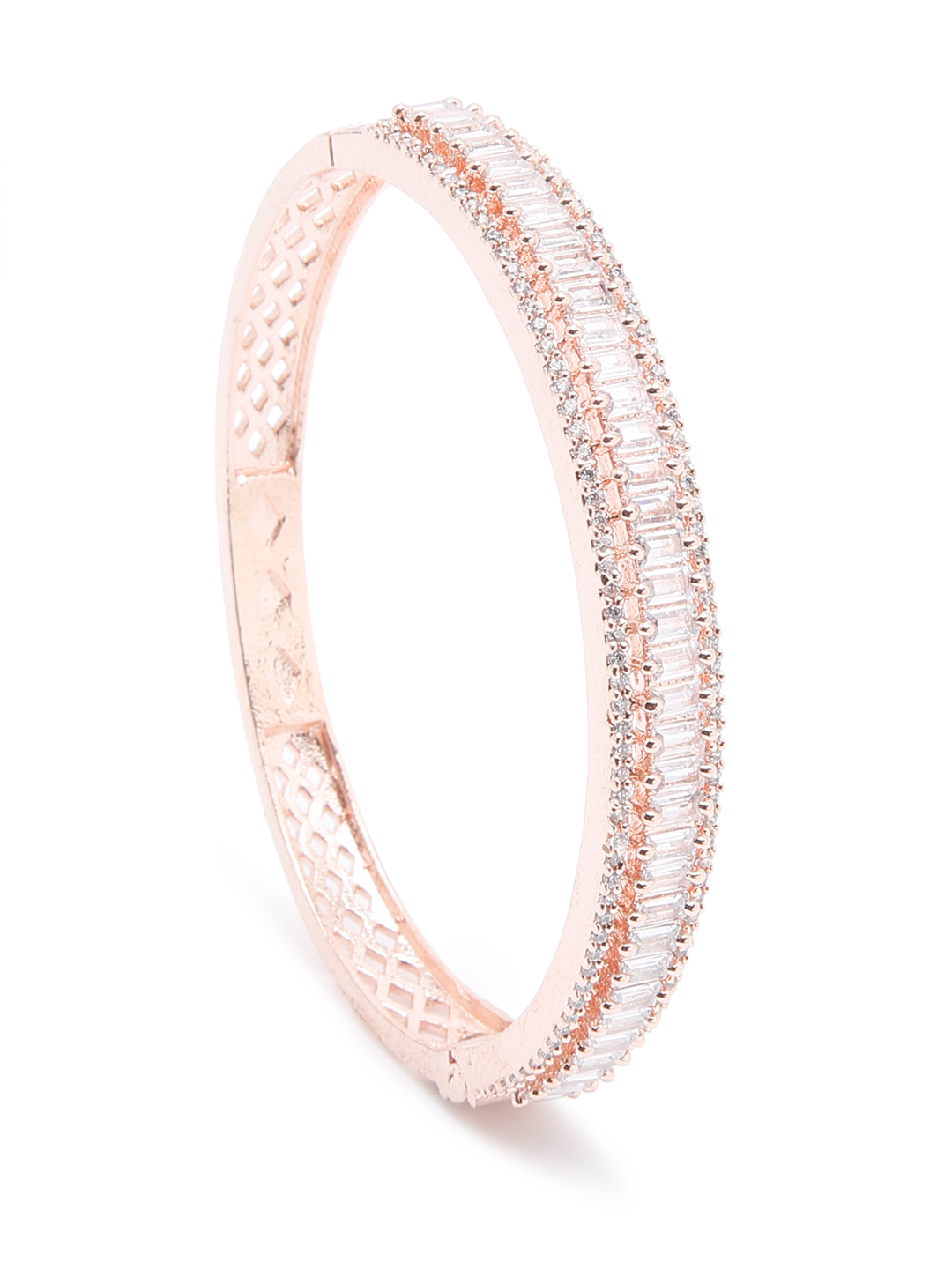 YouBella Jewellery Celebrity Inspired Gold Plated American Diamond Bracelet for Girls and Women