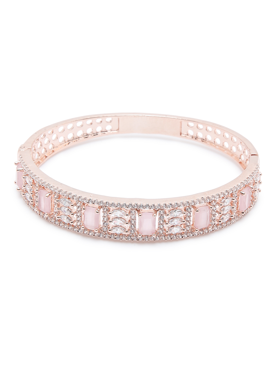 YouBella Jewellery Celebrity Inspired Gold Plated American Diamond Bracelet for Girls and Women