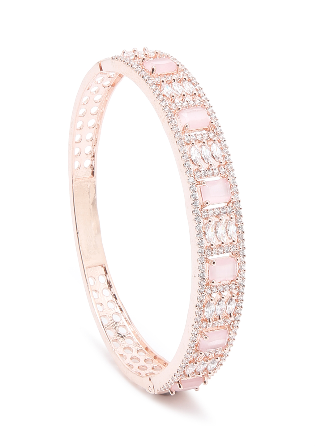 YouBella Jewellery Celebrity Inspired Gold Plated American Diamond Bracelet for Girls and Women