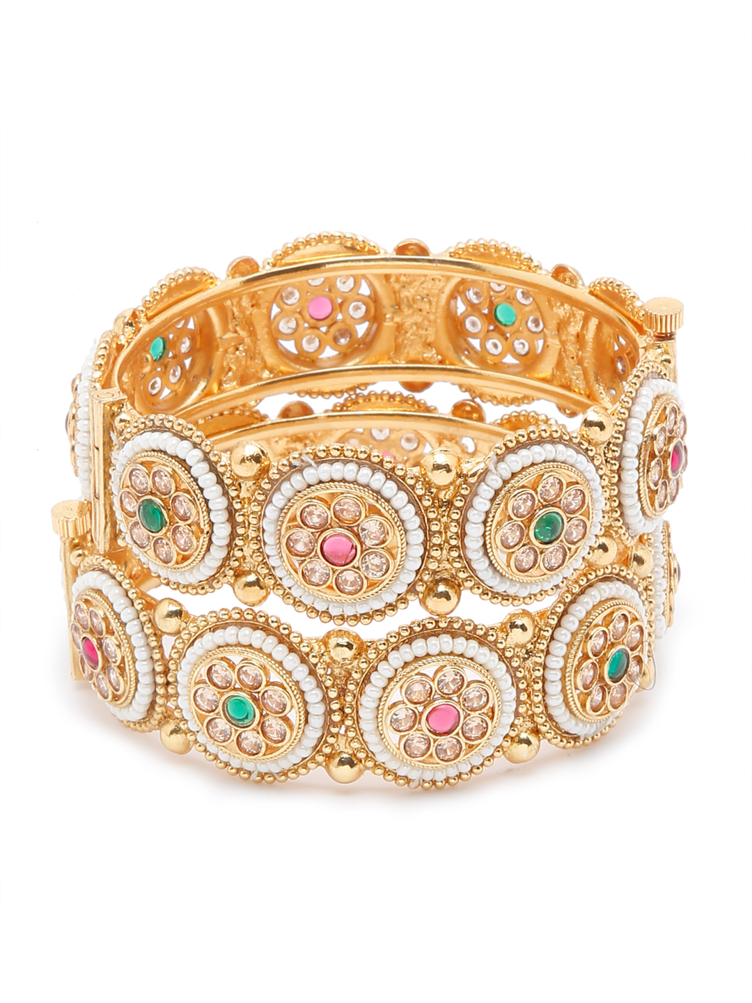 YouBella Jewellery Celebrity Inspired Gold Plated Bangles for Girls and Women