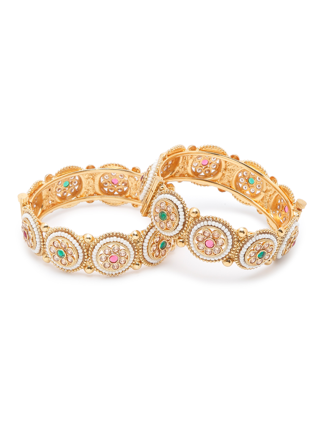 YouBella Jewellery Celebrity Inspired Gold Plated Bangles for Girls and Women