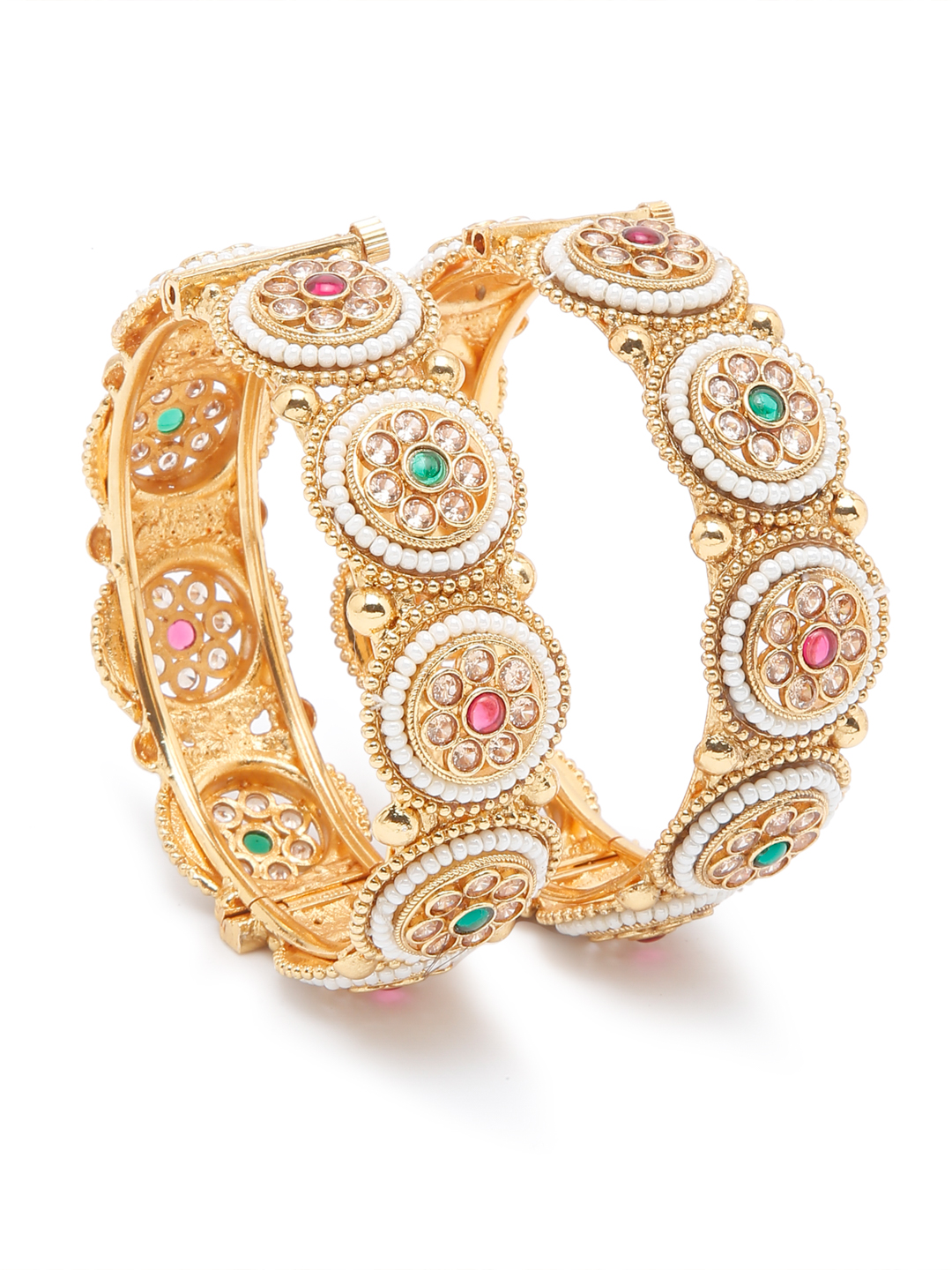 YouBella Jewellery Celebrity Inspired Gold Plated Bangles for Girls and Women