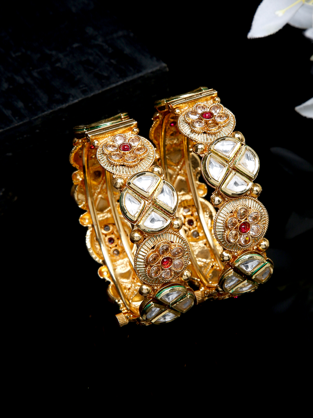 YouBella Jewellery Celebrity Inspired Gold Plated Bangles for Girls and Women
