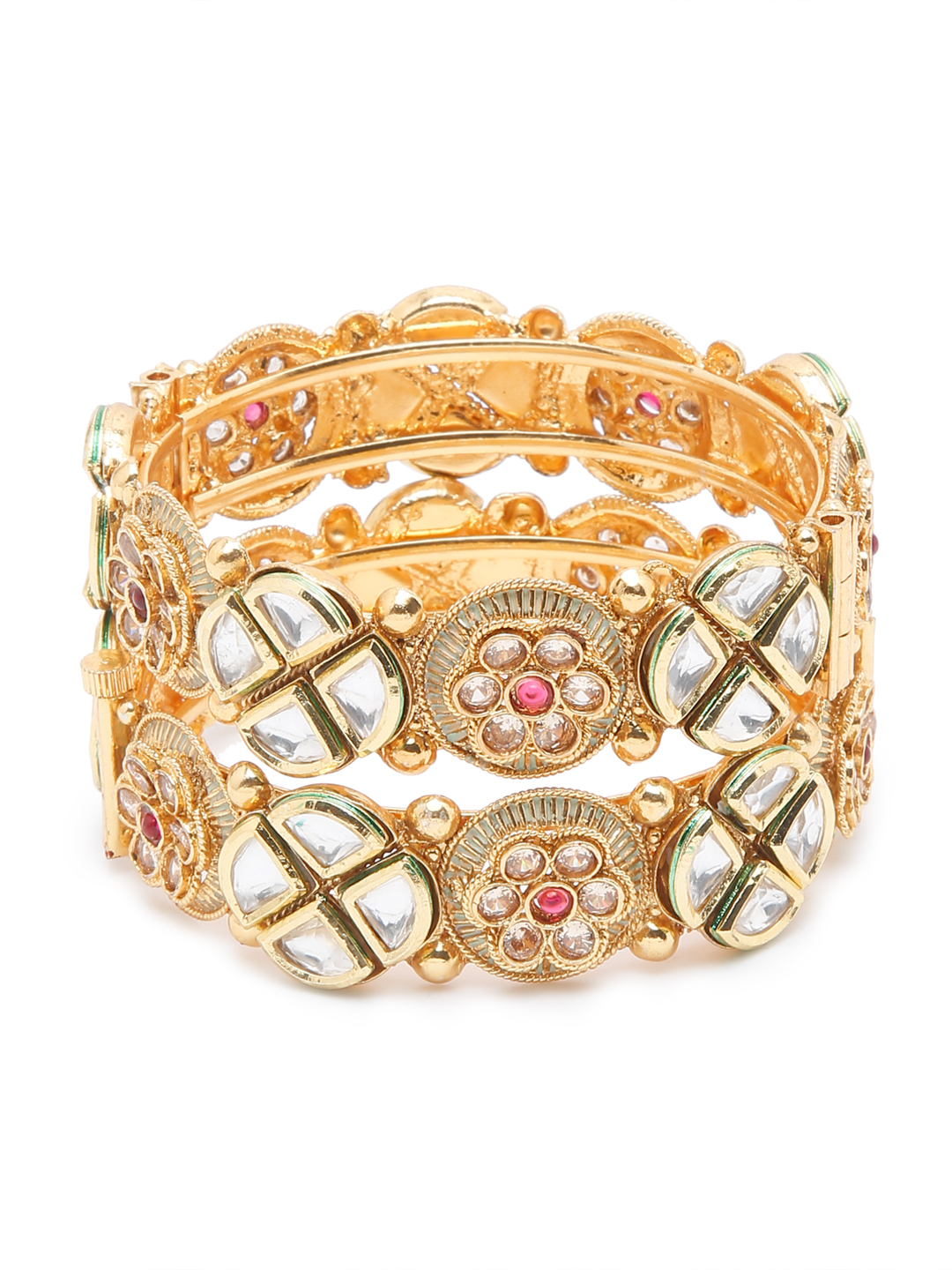 YouBella Jewellery Celebrity Inspired Gold Plated Bangles for Girls and Women