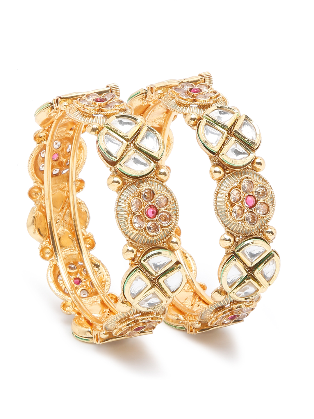YouBella Jewellery Celebrity Inspired Gold Plated Bangles for Girls and Women