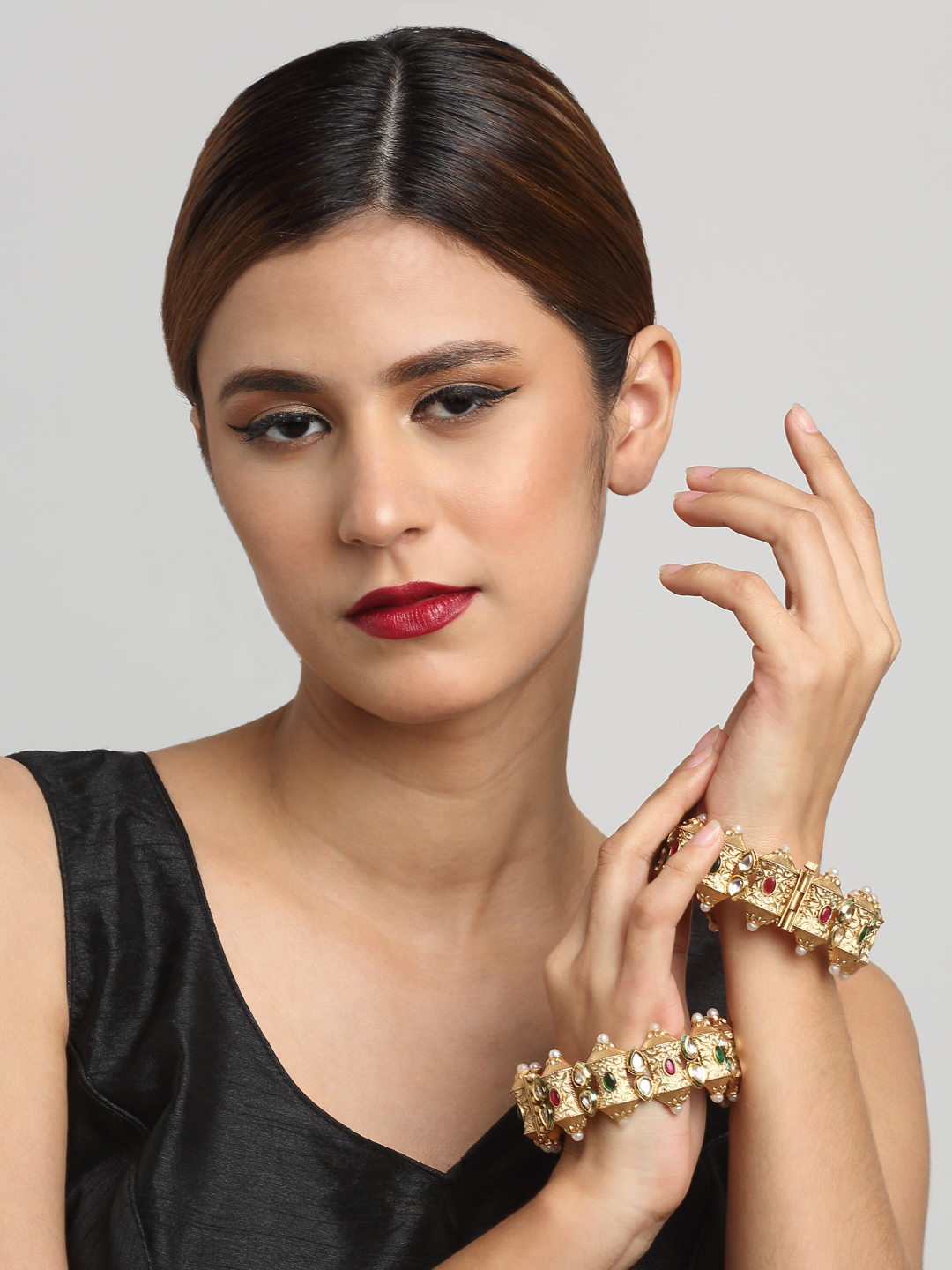 YouBella Jewellery Celebrity Inspired Gold Plated Bangles for Girls and Women