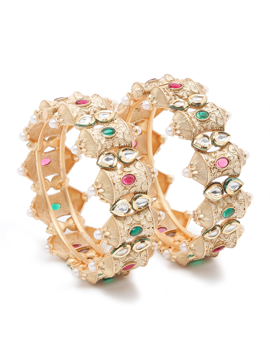 YouBella Jewellery Celebrity Inspired Gold Plated Bangles for Girls and Women