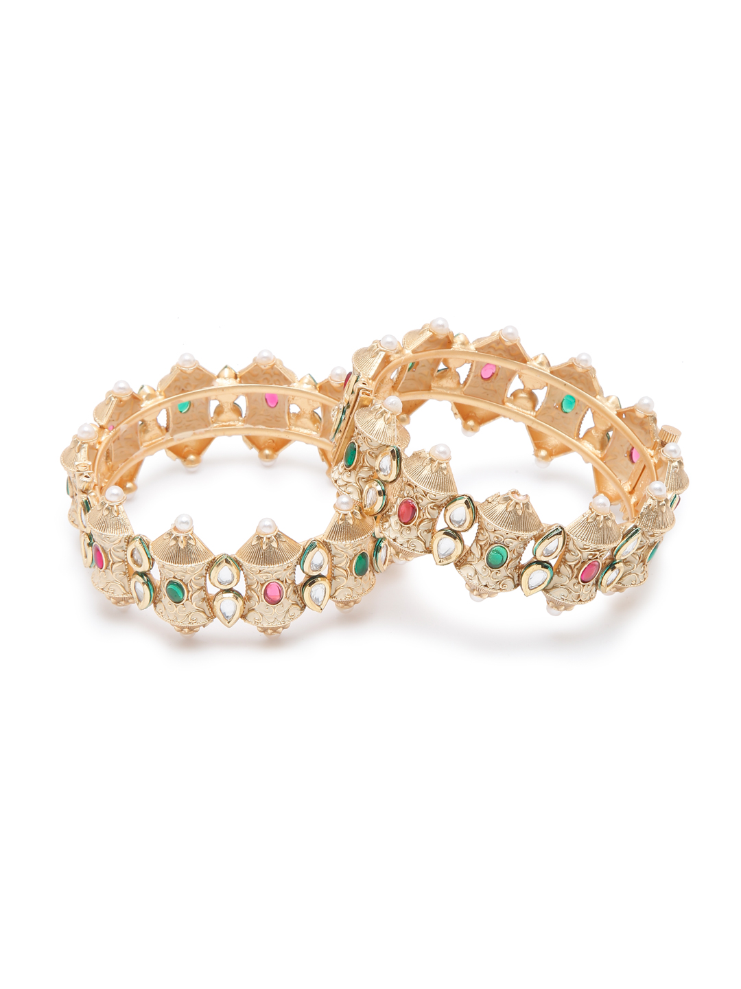 YouBella Jewellery Celebrity Inspired Gold Plated Bangles for Girls and Women