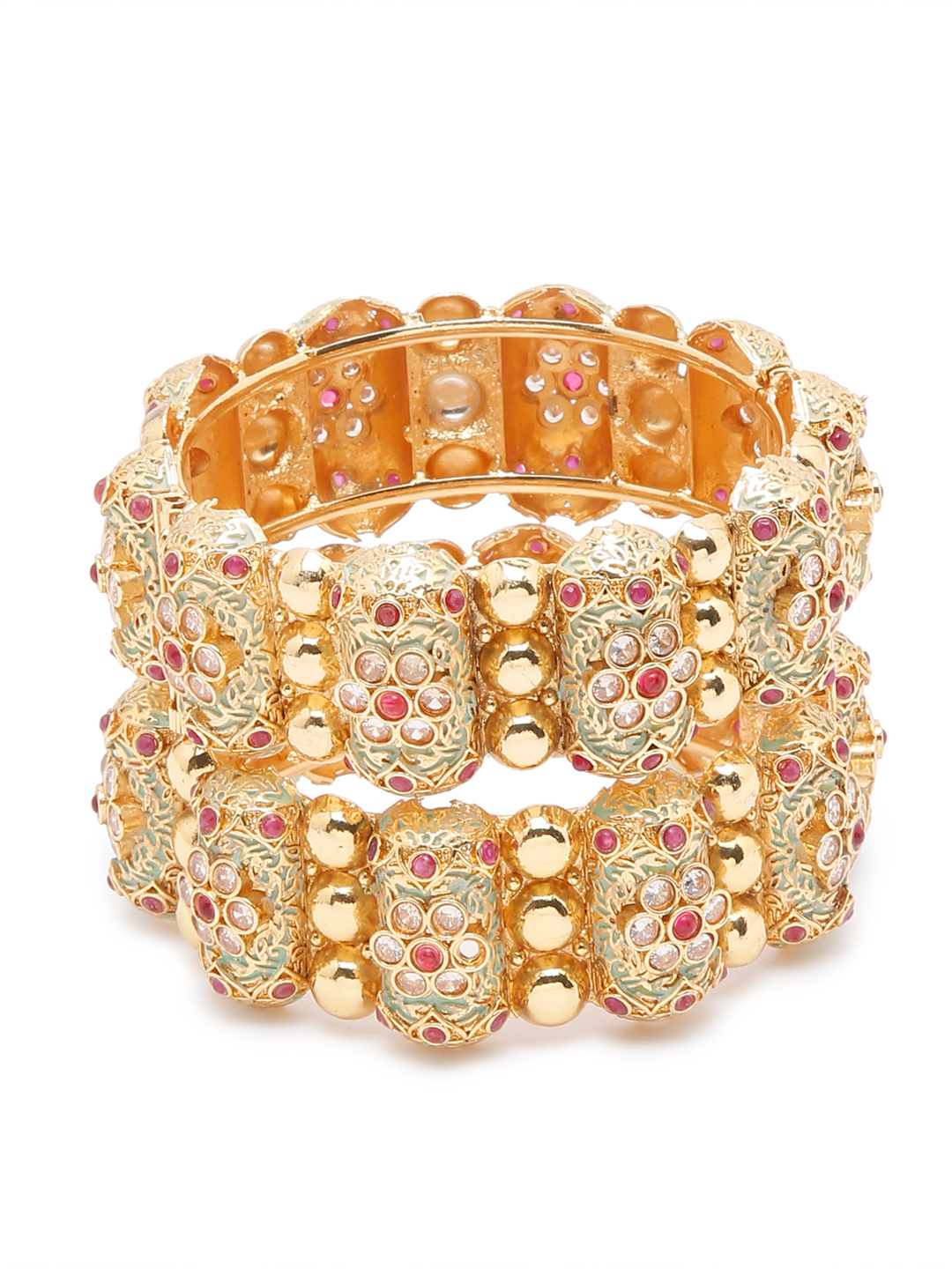 YouBella Jewellery Celebrity Inspired Gold Plated Bangles for Girls and Women