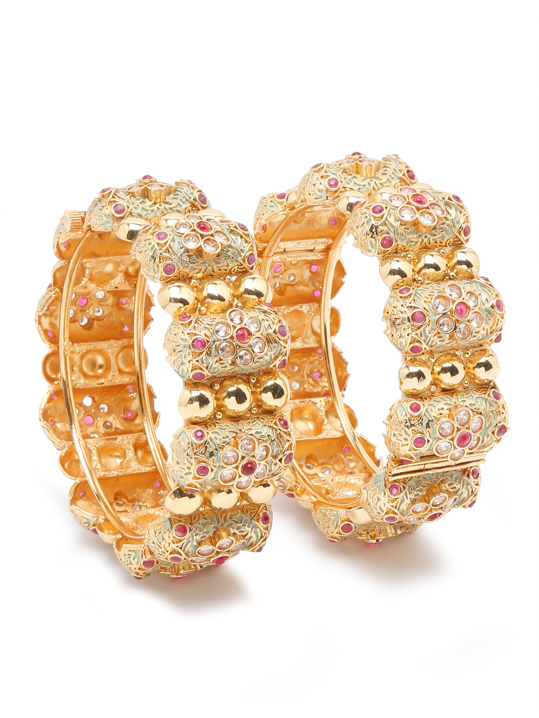 YouBella Jewellery Celebrity Inspired Gold Plated Bangles for Girls and Women